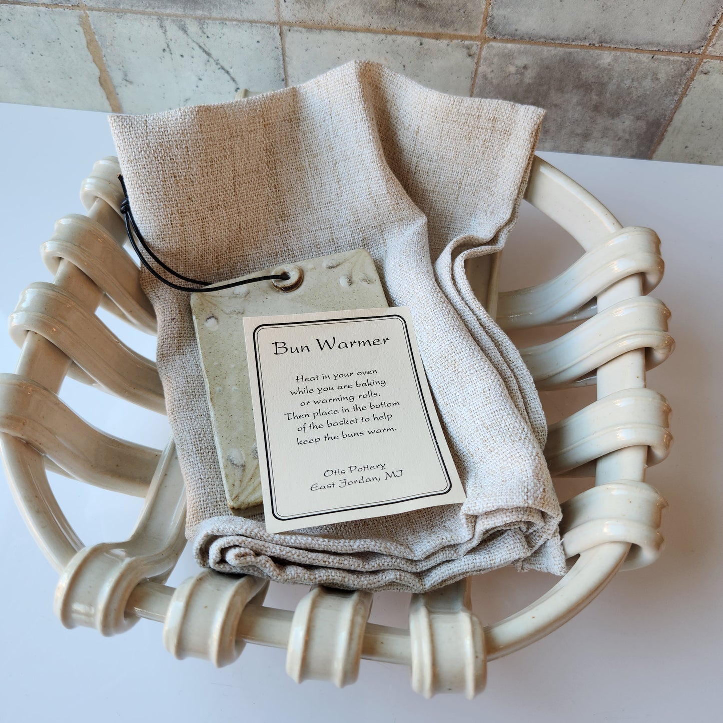 Bun Basket and Warmer by Otis Pottery