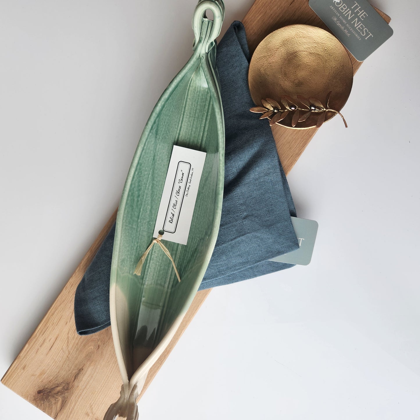 Relish, Olive, or Cheese "Canoe" by Otis Pottery