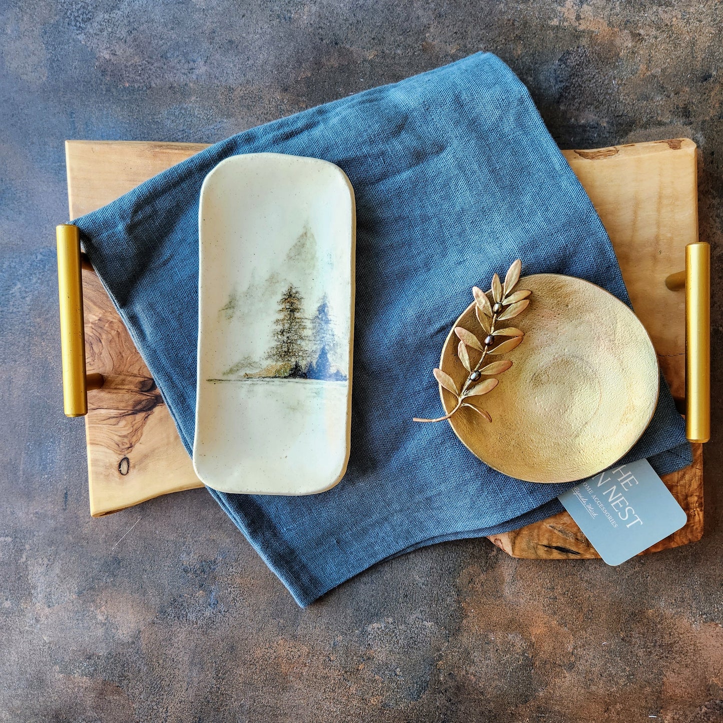 Extra Small Wooded Dish by Jan Toscano