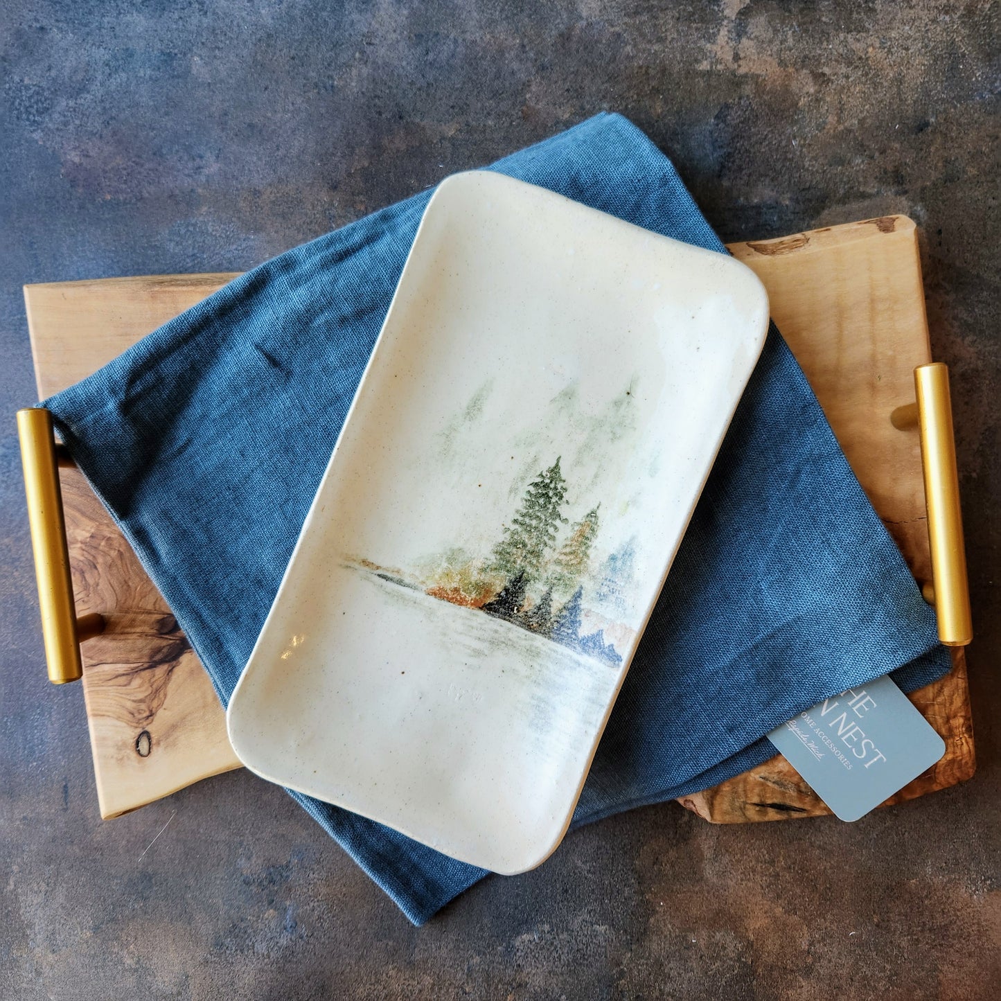 Medium Wooded Dish by Jan Toscano