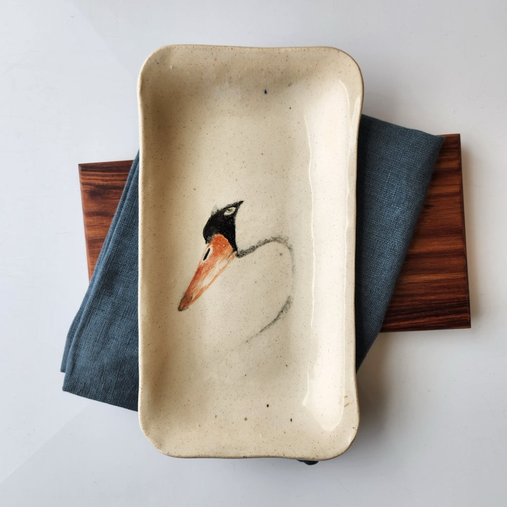 Medium Swan Dish by Jan Toscano