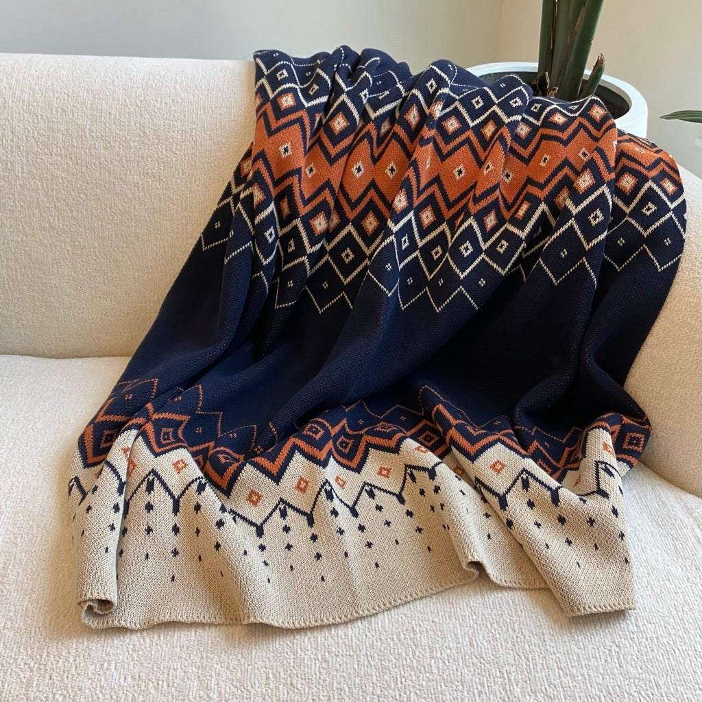 Vintage Icelandic Throw Blanket by In2Green