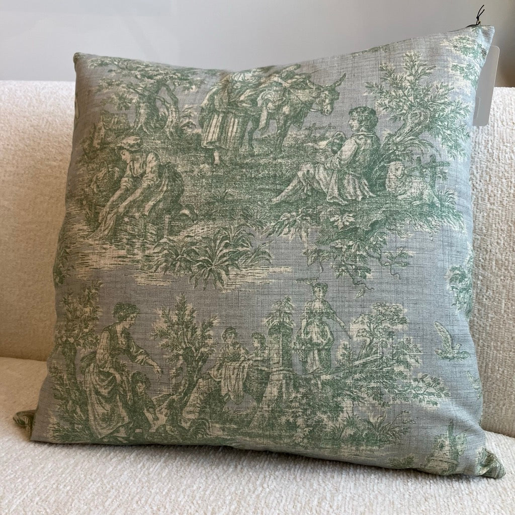 Marleigh Toile Throw Pillow by Dahlia & Grace