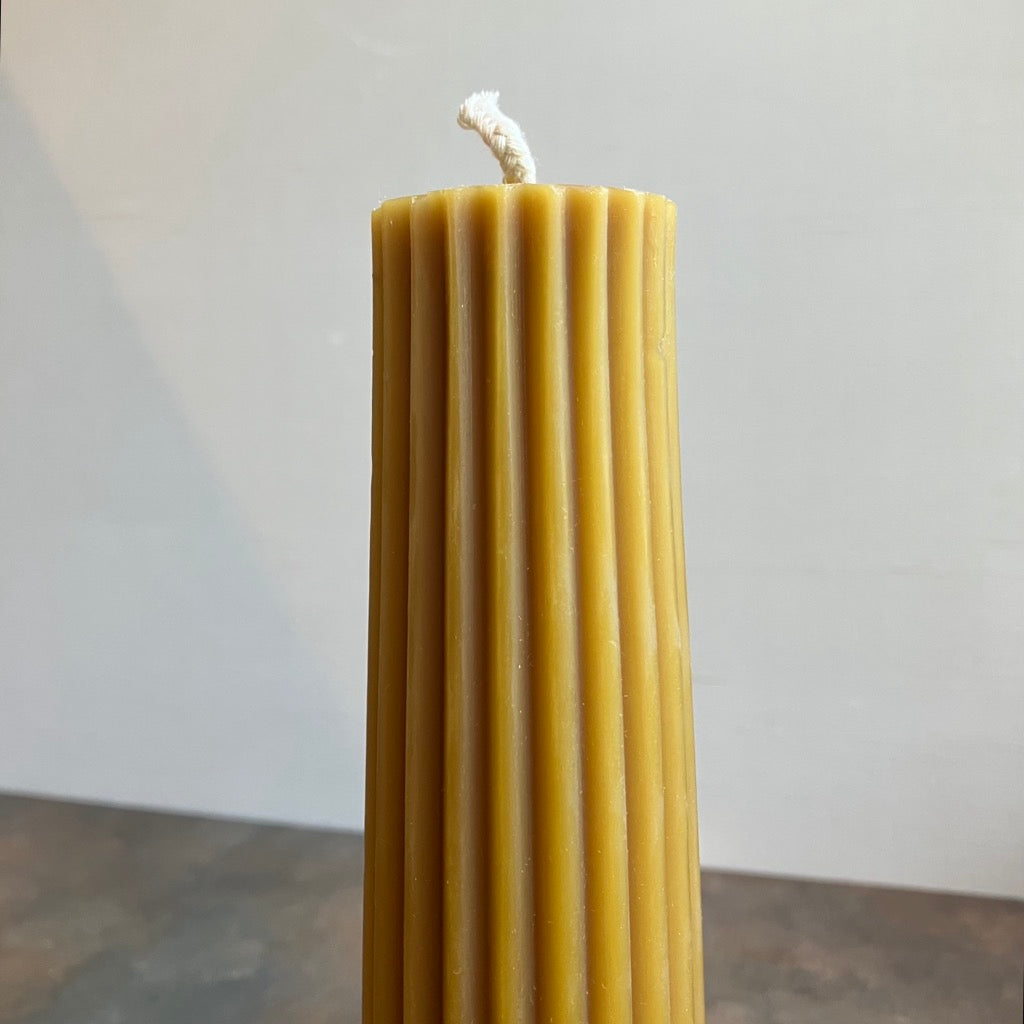 Petite Pillar Beeswax Candle by Greentree Home Candle
