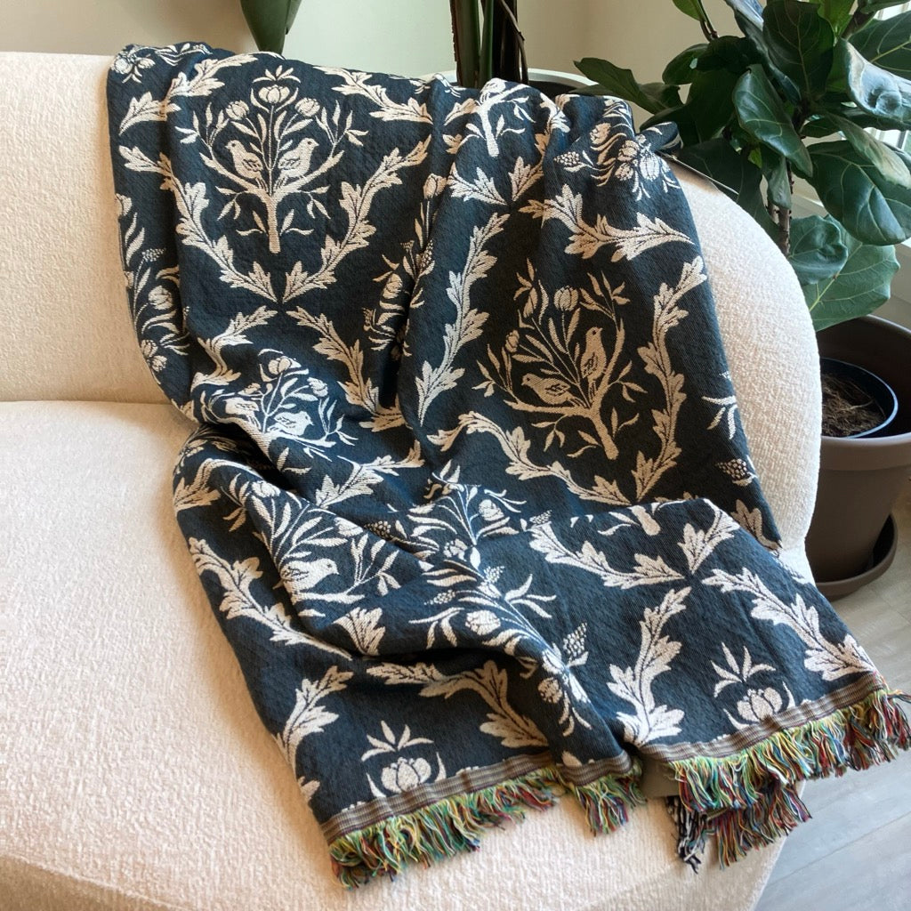 Isobel Throw Blanket in Thistle By Kindly Woven