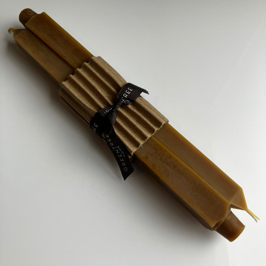 12" Square Taper Candles in Burnt Amber by Greentree Home Candle