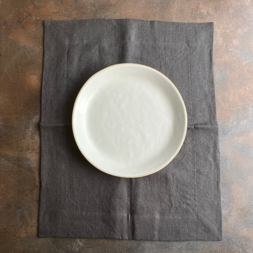 Linen Placemat in Charcoal by Rough Linen