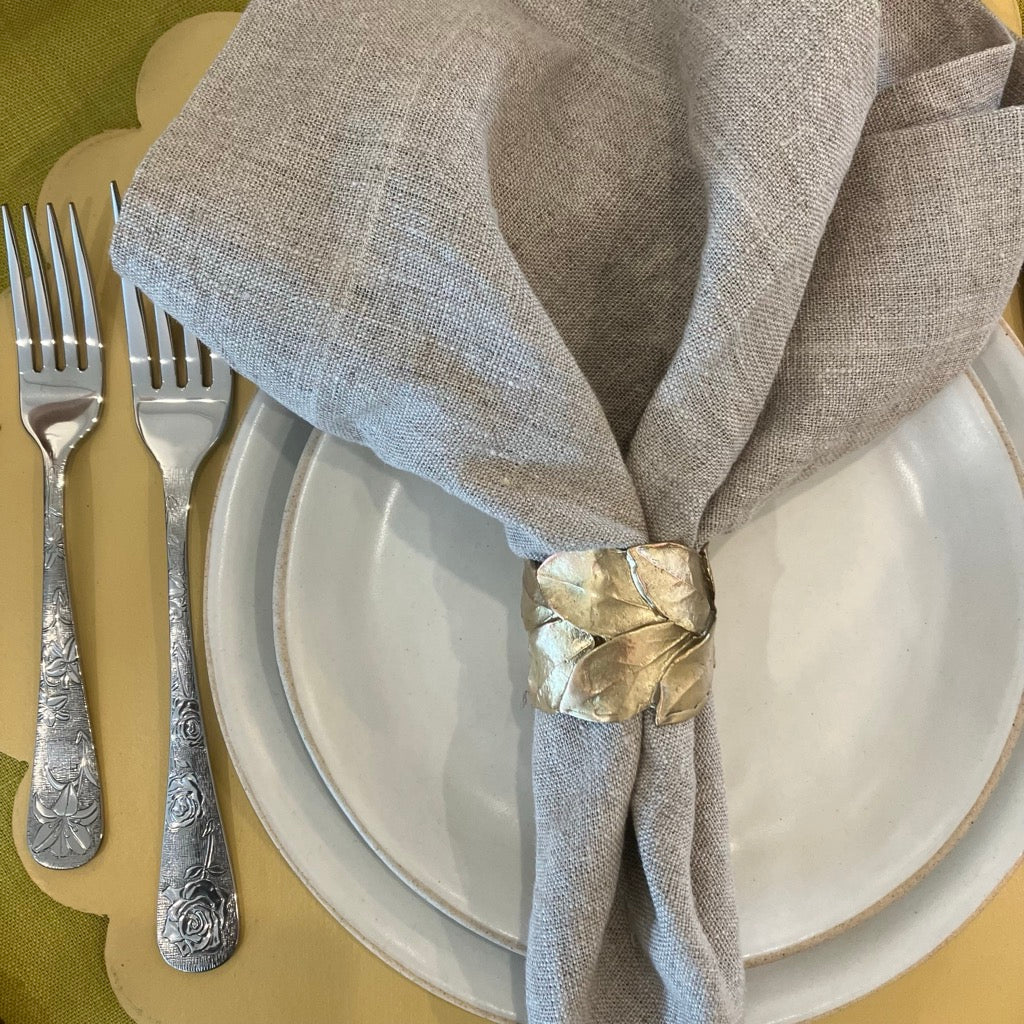 Bay Leaf Napkin Rings By Michael Michaud (Set of 4)
