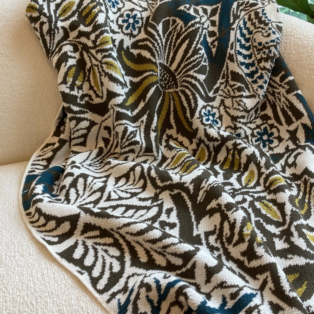 William Morris Dove and Rose Throw Blanket by In2Green