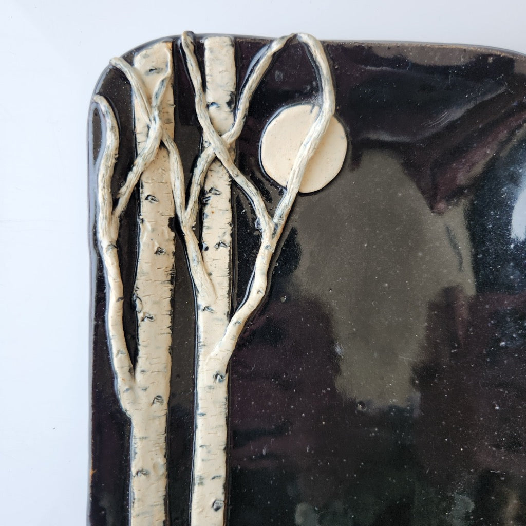 Medium Black Birch Dish by Jan Toscano