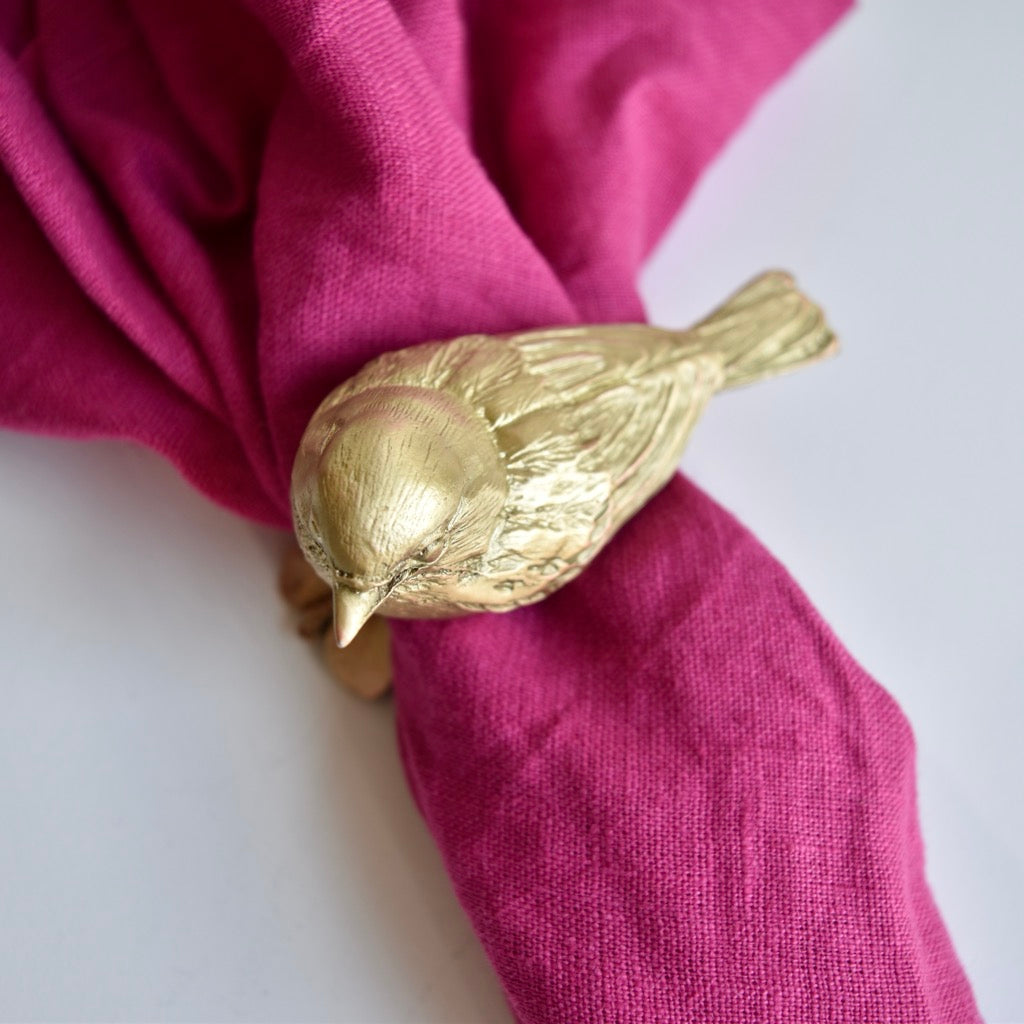 Warbler Napkin Rings Set of 4 by Michael Michaud