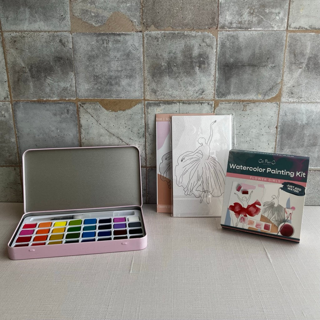 Flower Girls Watercolor Painting Kit by Cate Paper Co.