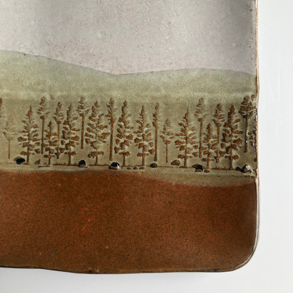 Small Handmade Dish in Fall Landscape by Jan Toscano