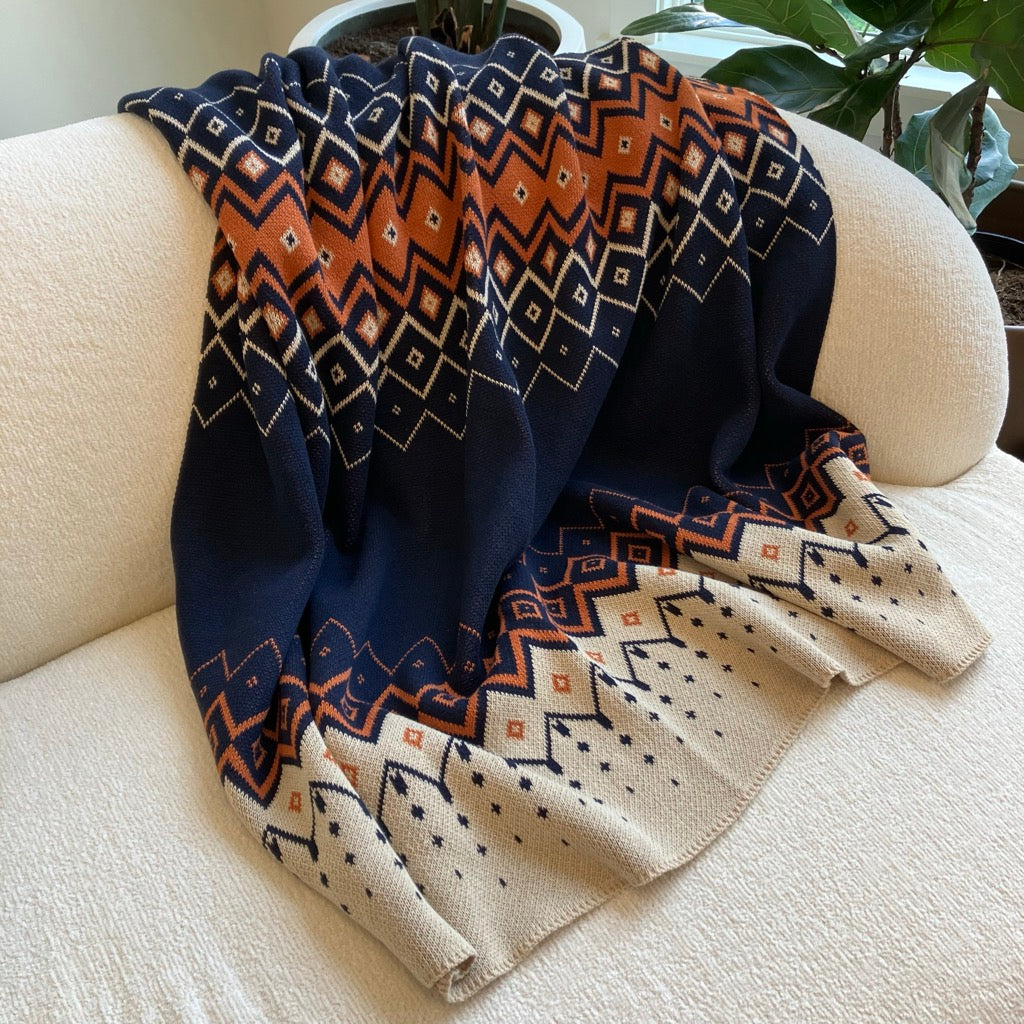 Vintage Icelandic Throw Blanket by In2Green