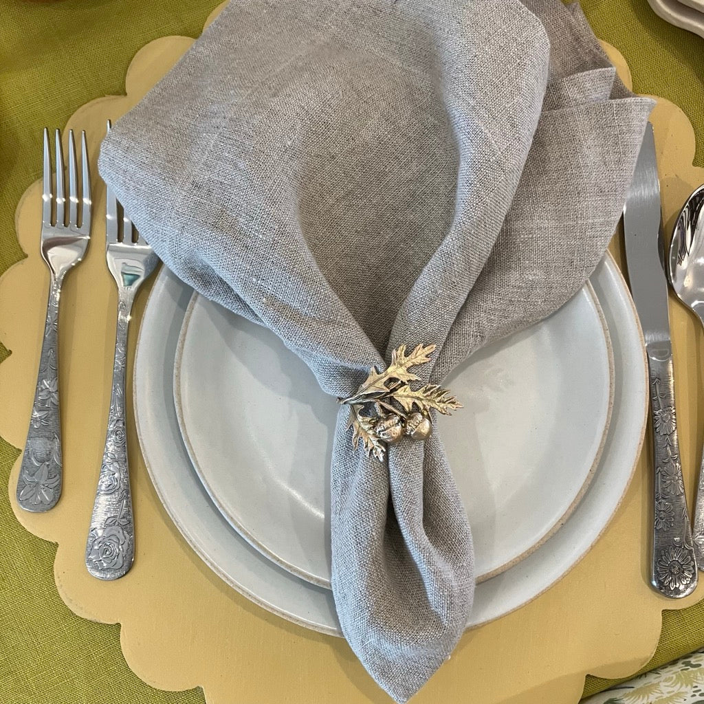 Acorn and Oak Napkin Rings By Michael Michaud (Set of 4)