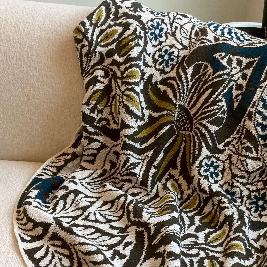 William Morris Dove and Rose Throw Blanket by In2Green