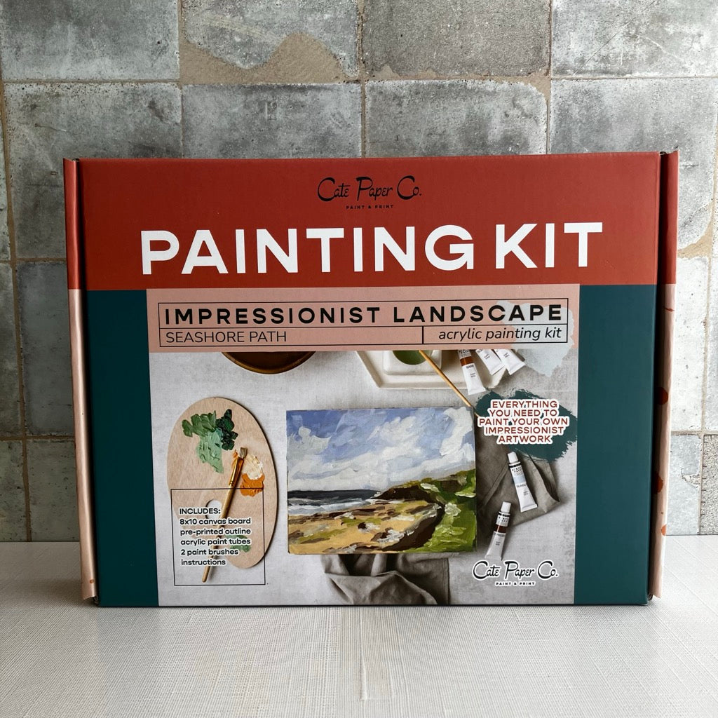 Seashore Path Impressionist Landscape Painting Kit by Cate Paper Co.