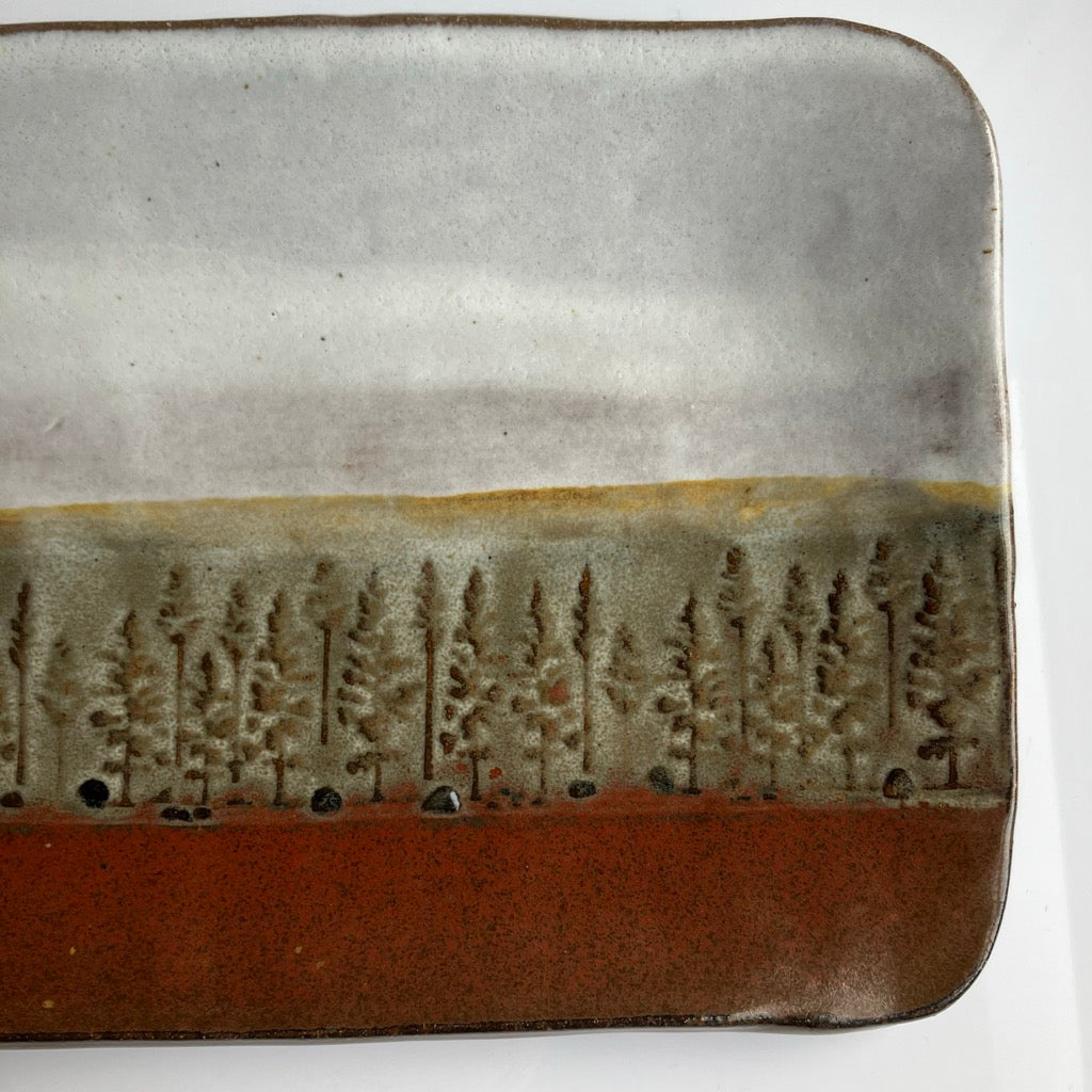 Medium Handmade Dish in Fall Landscape by Jan Toscano