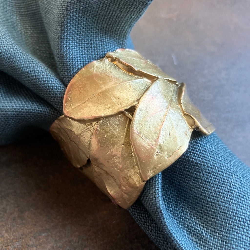 Bay Leaf Napkin Rings By Michael Michaud (Set of 4)