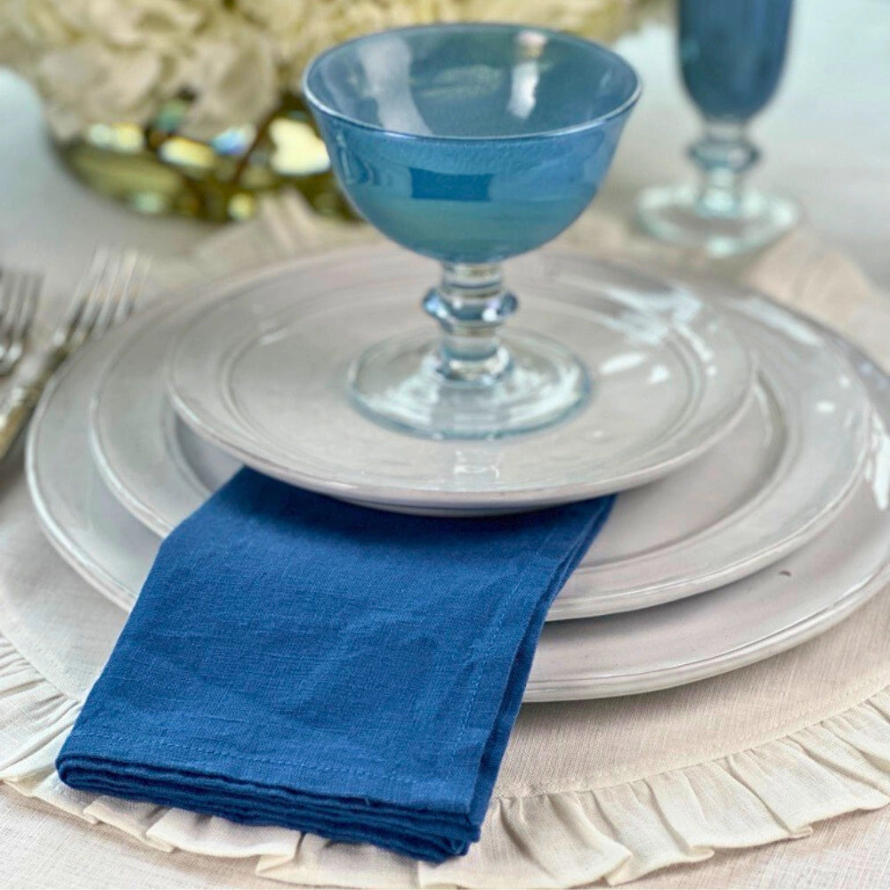 Washed Linen Napkin Set by Arte Italica & Crown Linen Designs