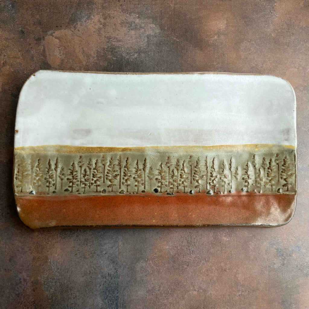 Medium Handmade Dish in Fall Landscape by Jan Toscano