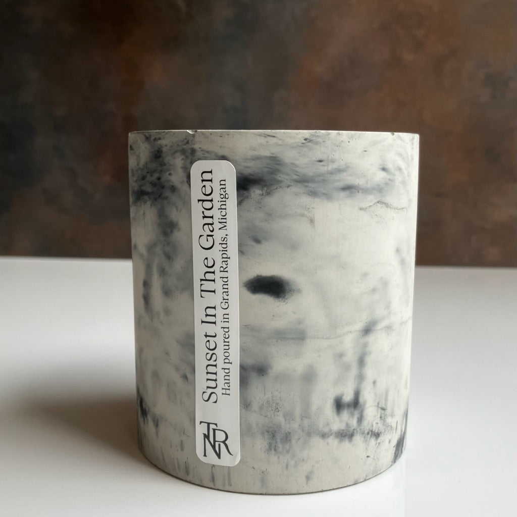 Sunset In The Garden Candle in Concrete Vessel