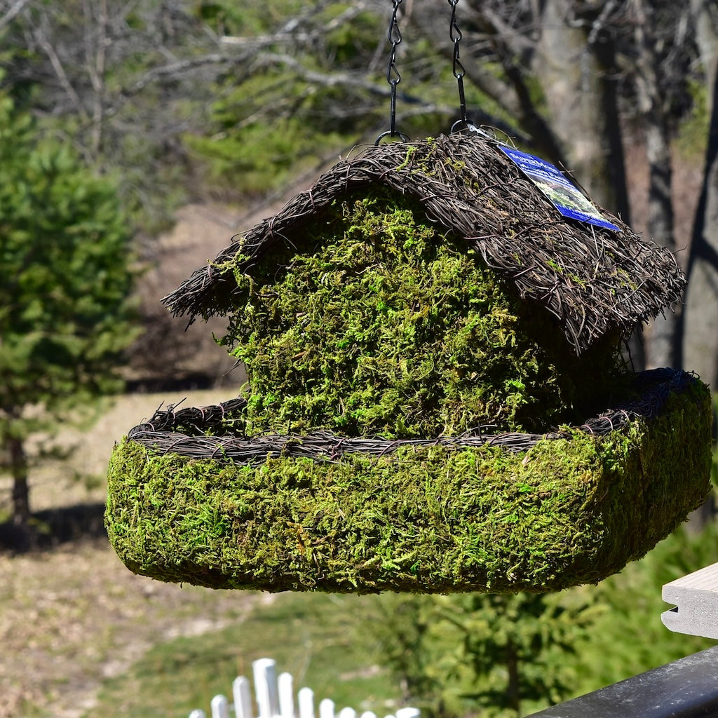 Birdhouse in Woven Moss