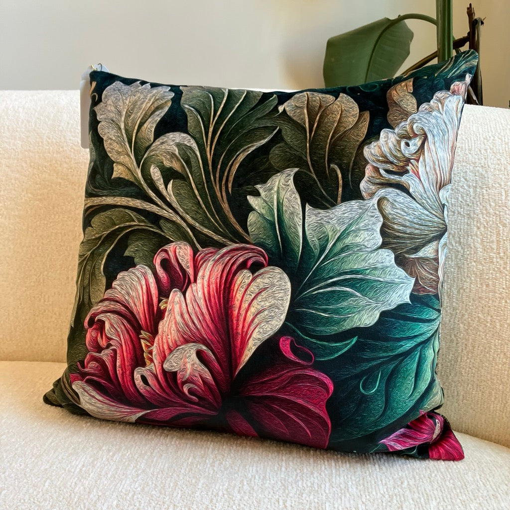 Darla Floral Throw Pillow by Dahlia & Grace
