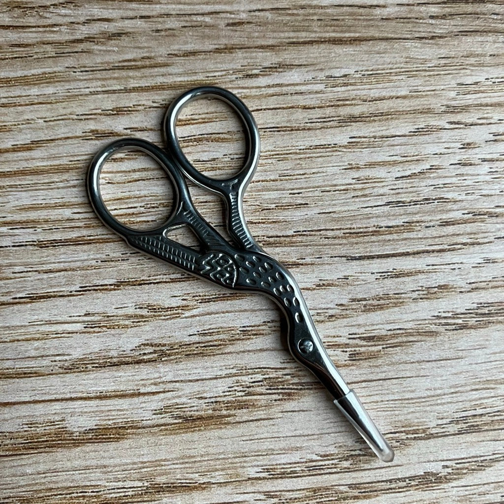Classic Stork Hand Embroidery Scissors By Jessica Long Embroidery