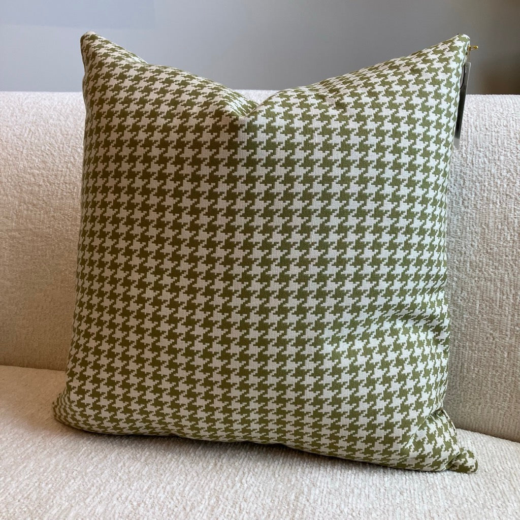 Elsie Houndstooth Throw Pillow by Dahlia & Grace