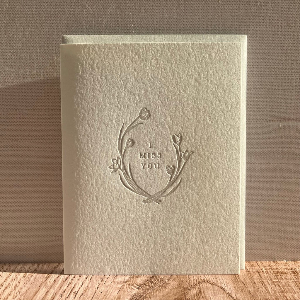 I Miss You Greeting Card By Ciarra Claire