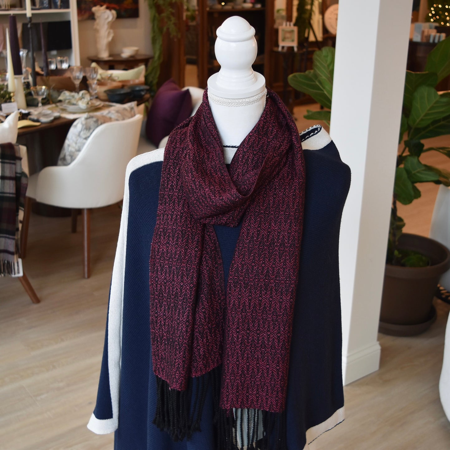 Pink and Black Scarf by Kristina Nichols