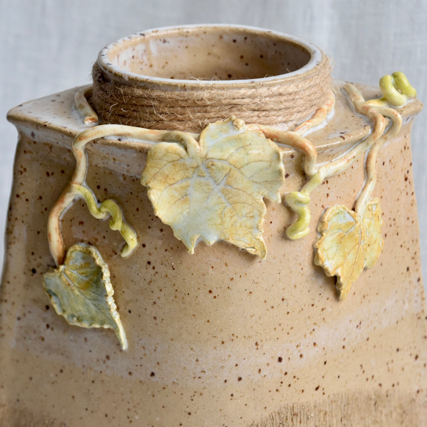Grape Leaf Vase by Jan Toscano
