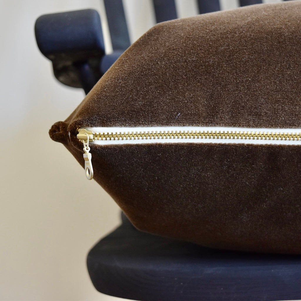 Decorator Pillow in Brown Lux Velvet by Shannan Bower Home