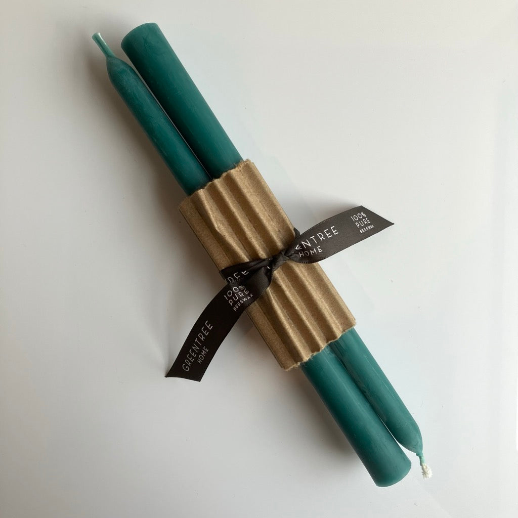 10" Taper Candles in Turquoise by Greentree Home Candle