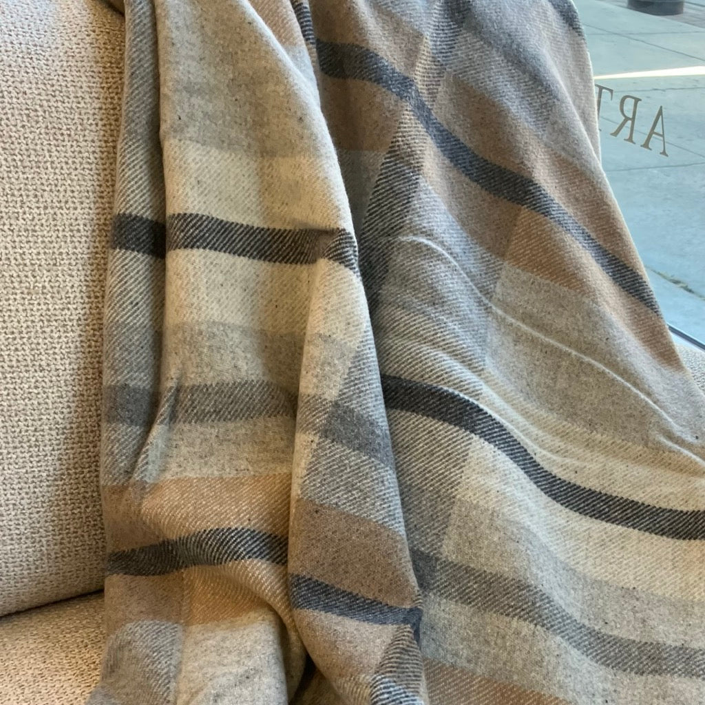 Northfield Plaid Wool Throw Blanket by Faribault Mill