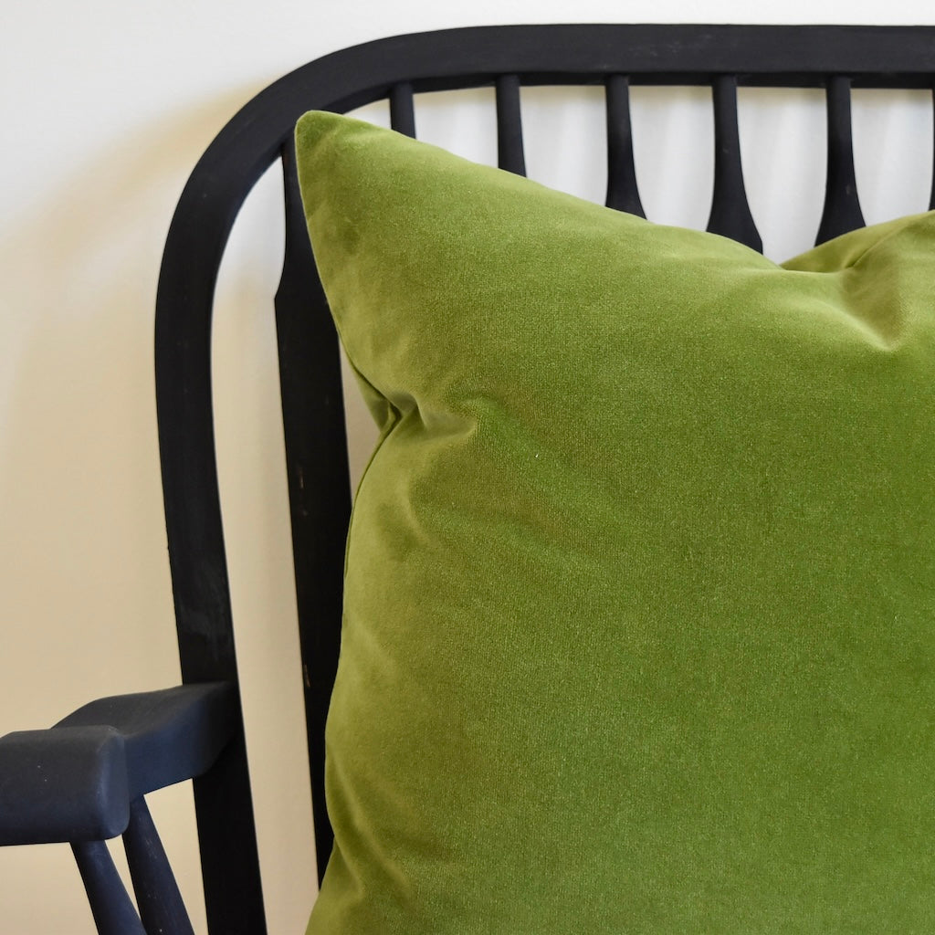 Decorator Pillow in Green Lux Velvet by Shannan Bower Home
