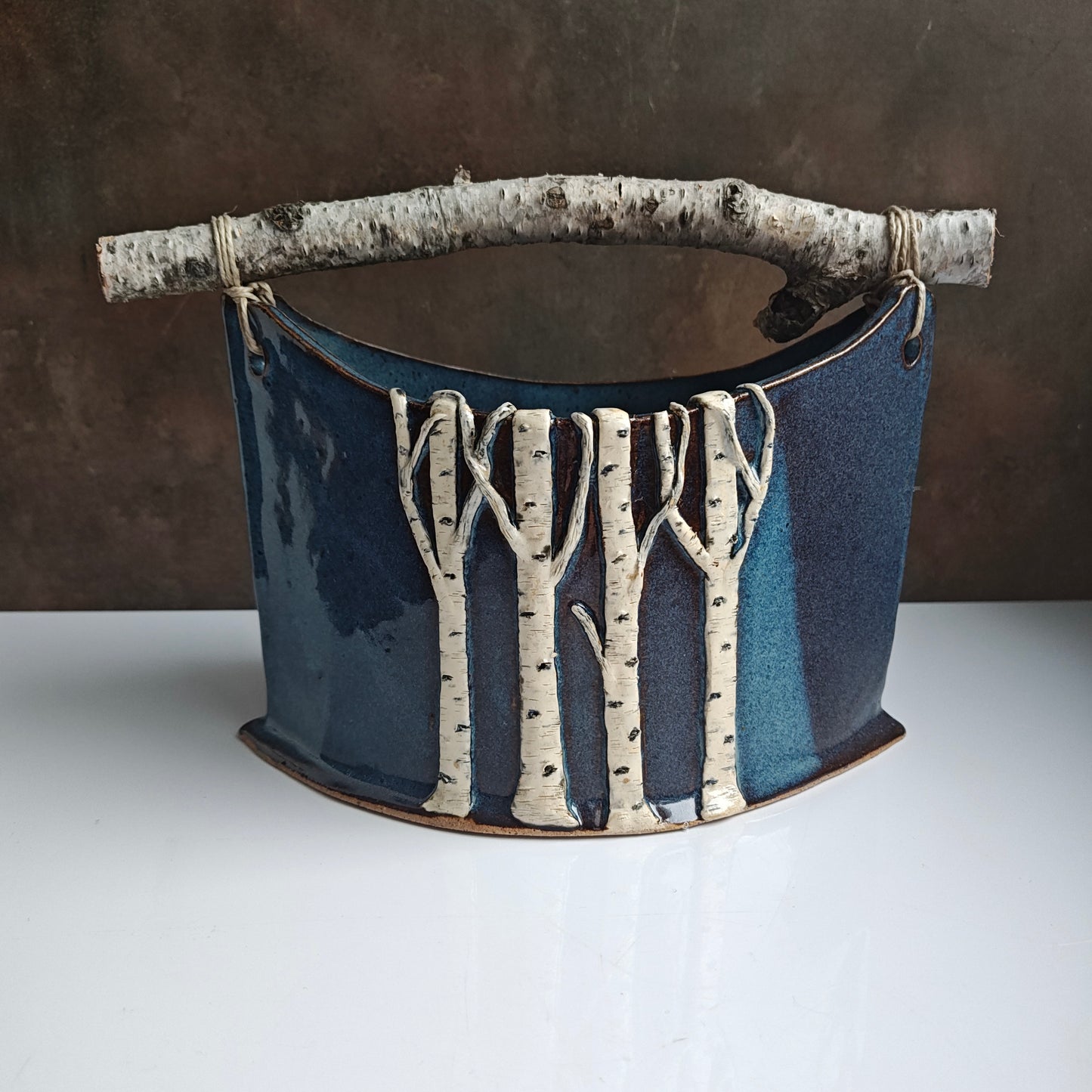 Blue Birch Basket by Jan Toscano