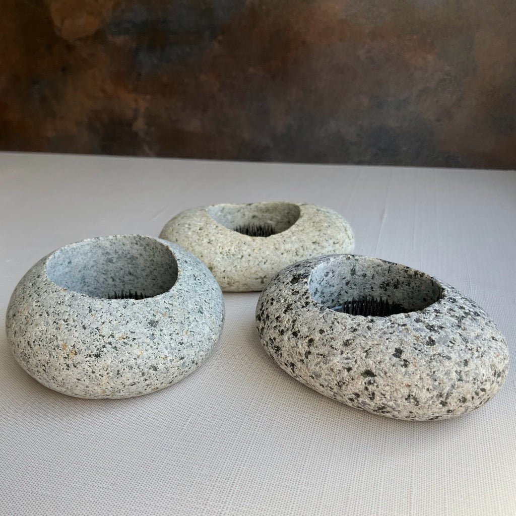 Large Stone Ikebana Vase by Funky Rock Designs