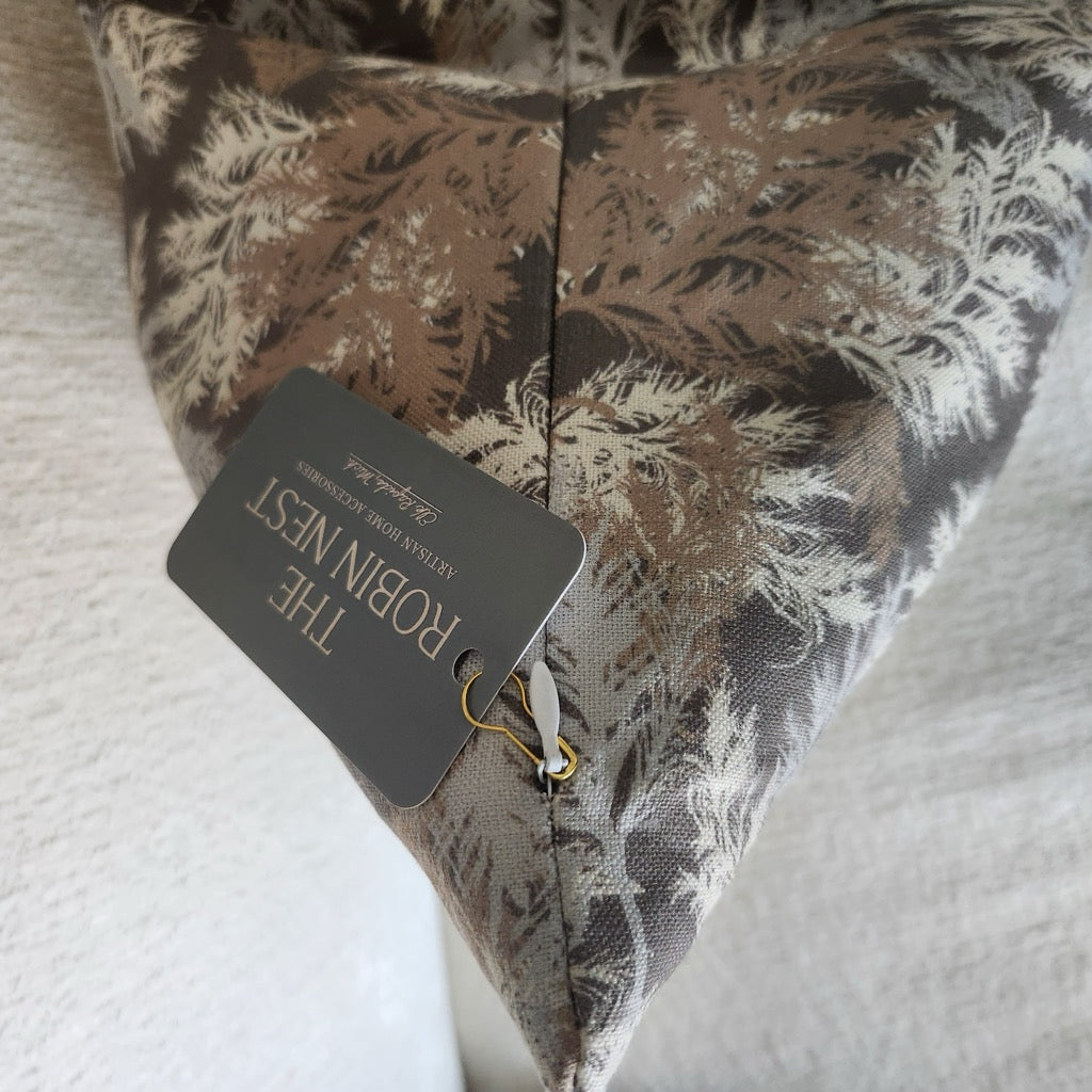 Decorative 100% Linen Pillow in Coastal Winter by Glass Muriel