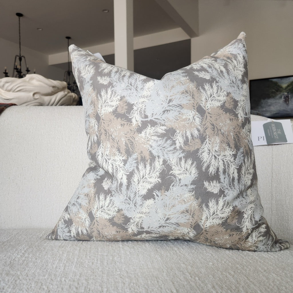 Decorative 100% Linen Pillow in Coastal Winter by Glass Muriel