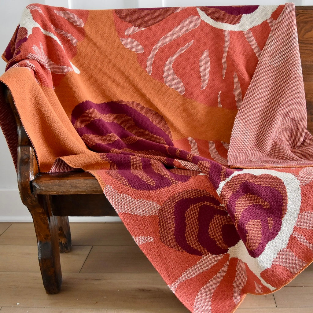 Floreal 7 Throw Blanket by E.A. Seguy for In 2 Green
