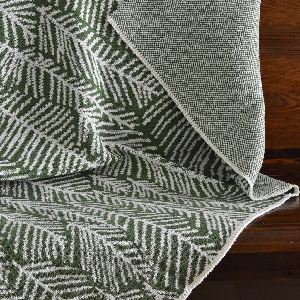 Leaf Melody Throw Blanket in Green by Elodie Blanchard for In 2 Green