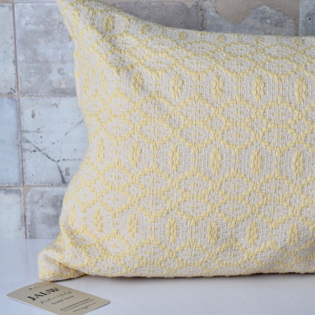Lumbar Cushion in Dandelion by Kristina Nichols