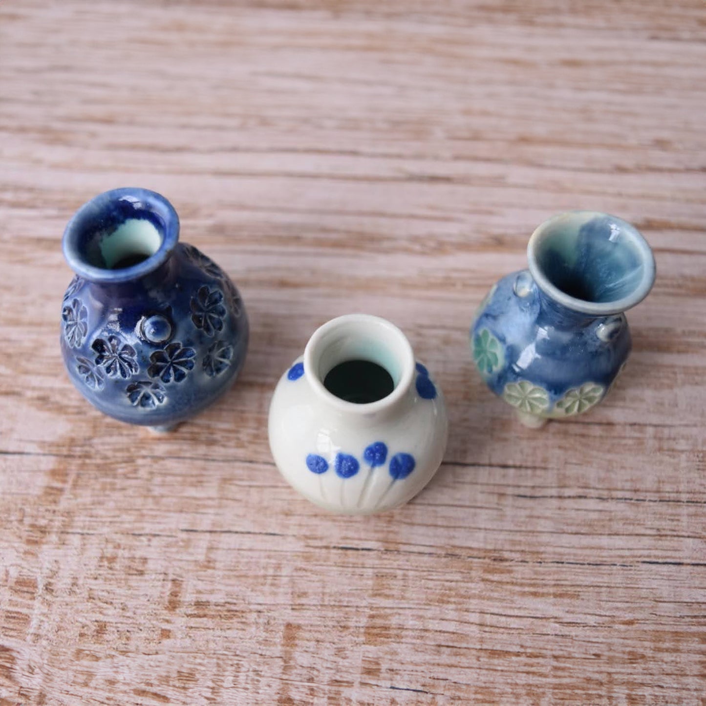 Miniature Bud Vase Trio in Currant by Sky Mage
