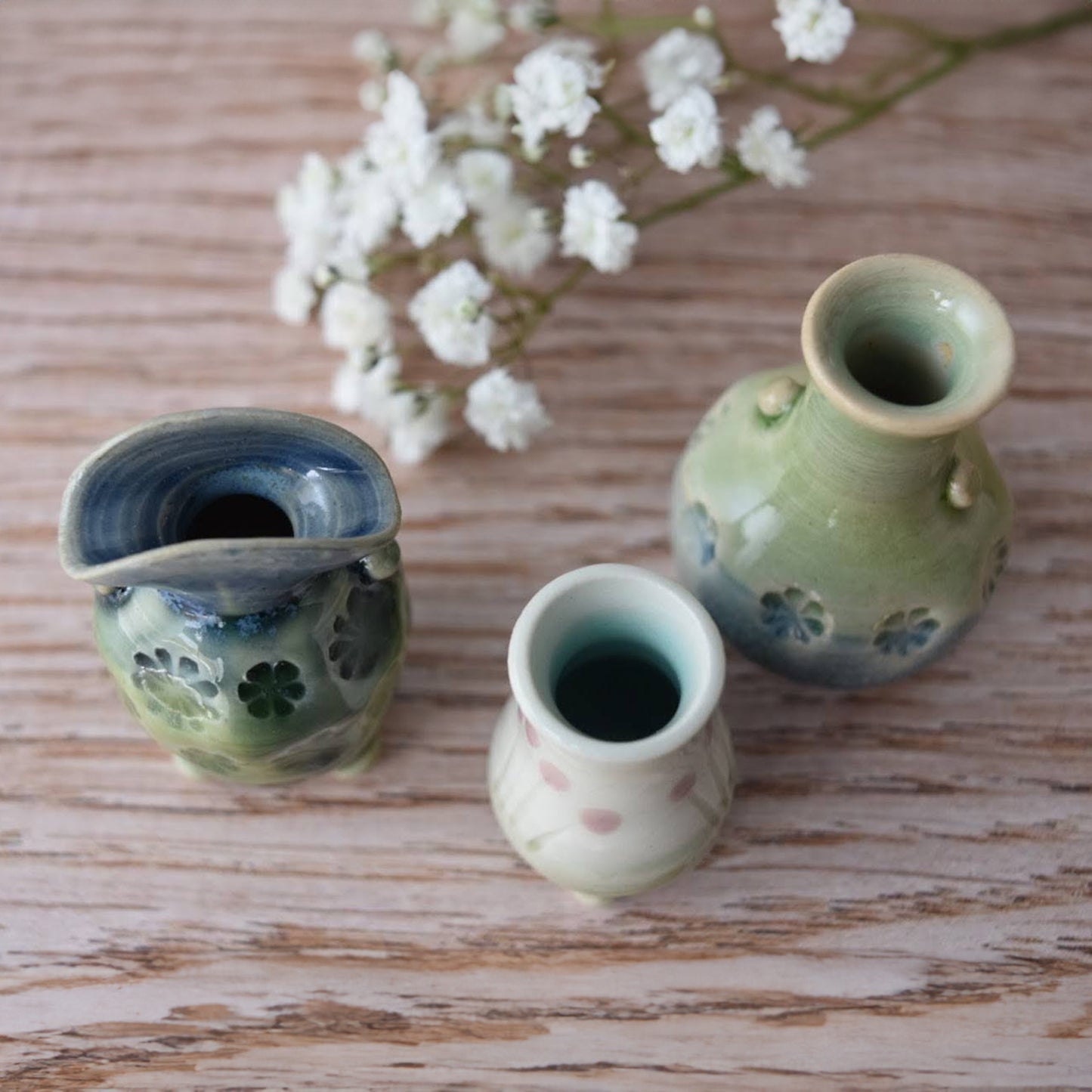 Miniature Bud Vase Trio in Grape by Sky Mage