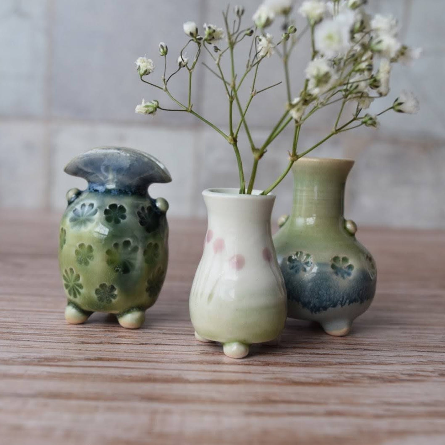 Miniature Bud Vase Trio in Grape by Sky Mage
