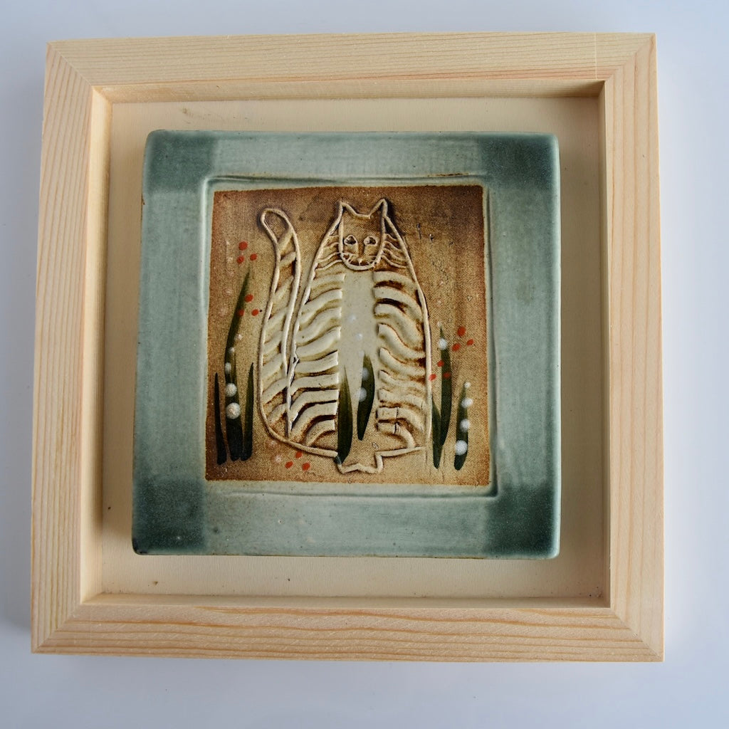 Art Tile - The Cat by Otis Pottery