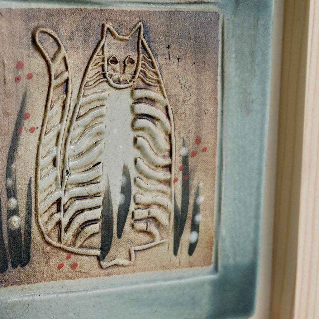 Art Tile - The Cat by Otis Pottery