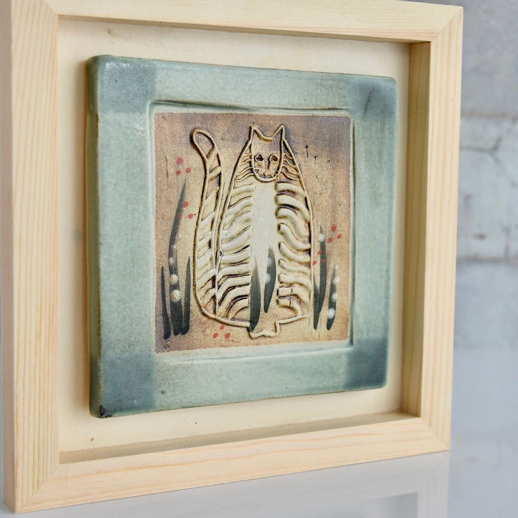 Art Tile - The Cat by Otis Pottery
